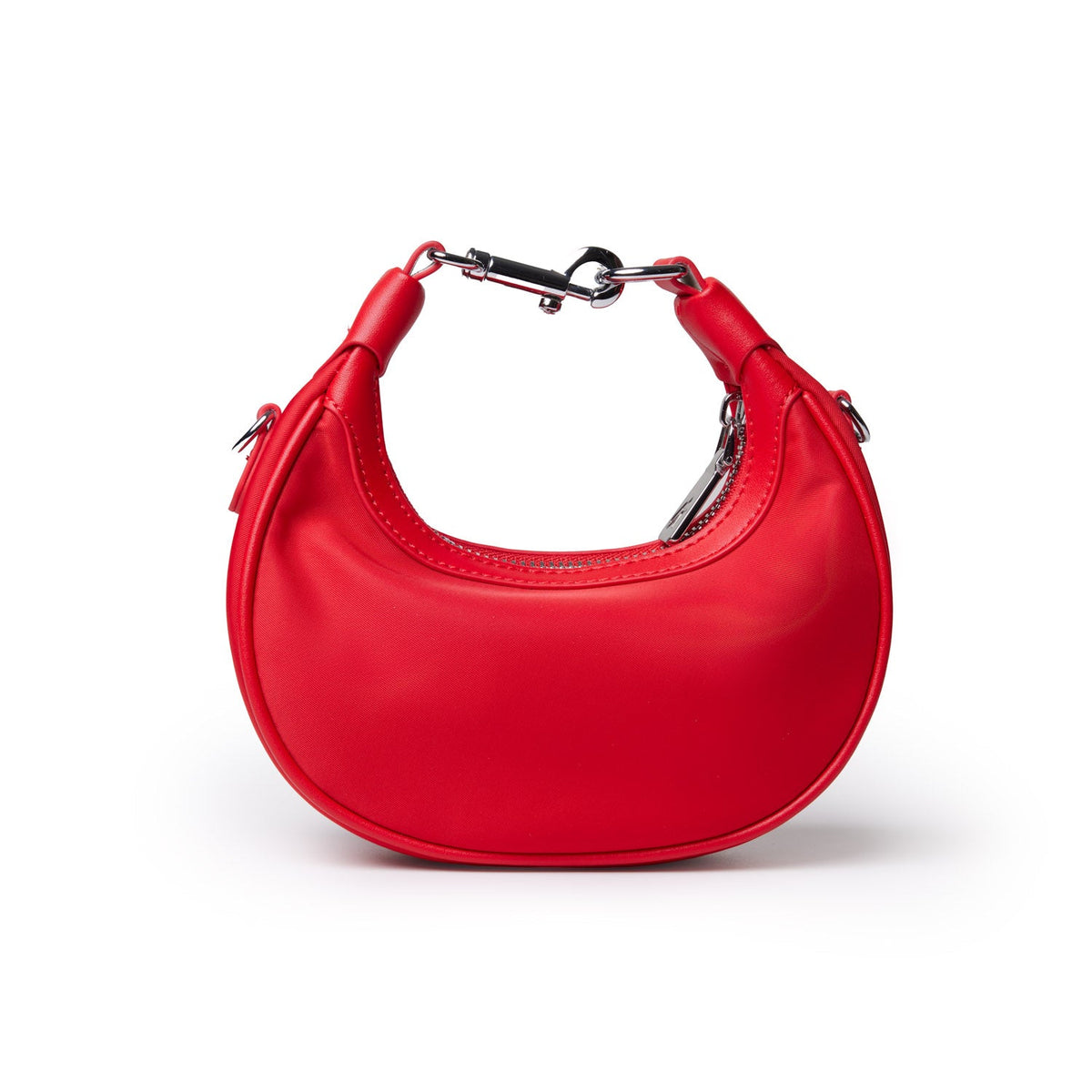 NANO NYLON HOBO BAG - RED