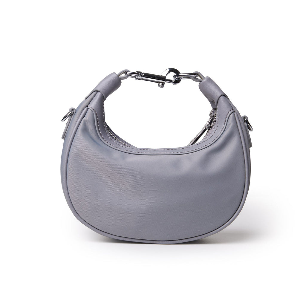 NANO NYLON HOBO BAG - GRAY