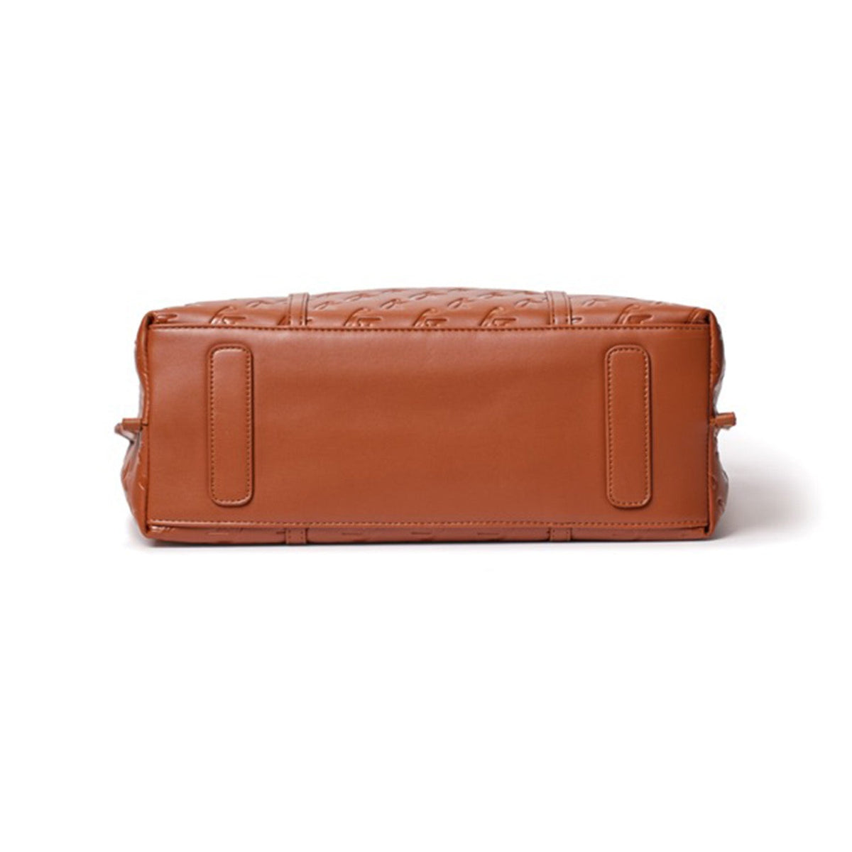XL MONOGRAM SLEEK TOTE - BROWN