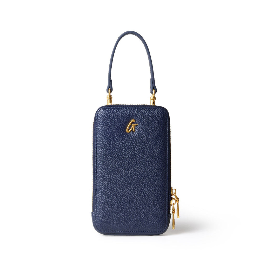 PEBBLE PHONE CROSSBODY - NAVY