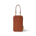 PEBBLE PHONE CROSSBODY - BROWN