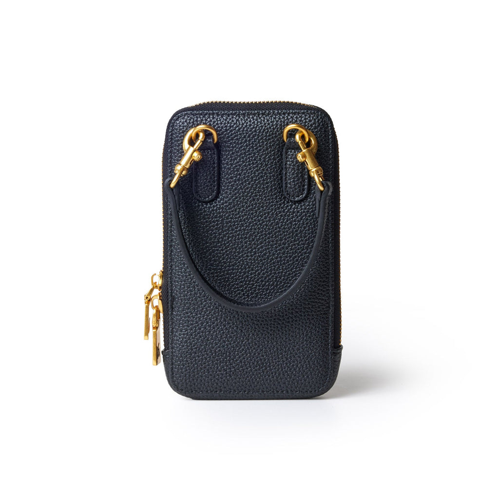 PEBBLE PHONE CROSSBODY - BLACK