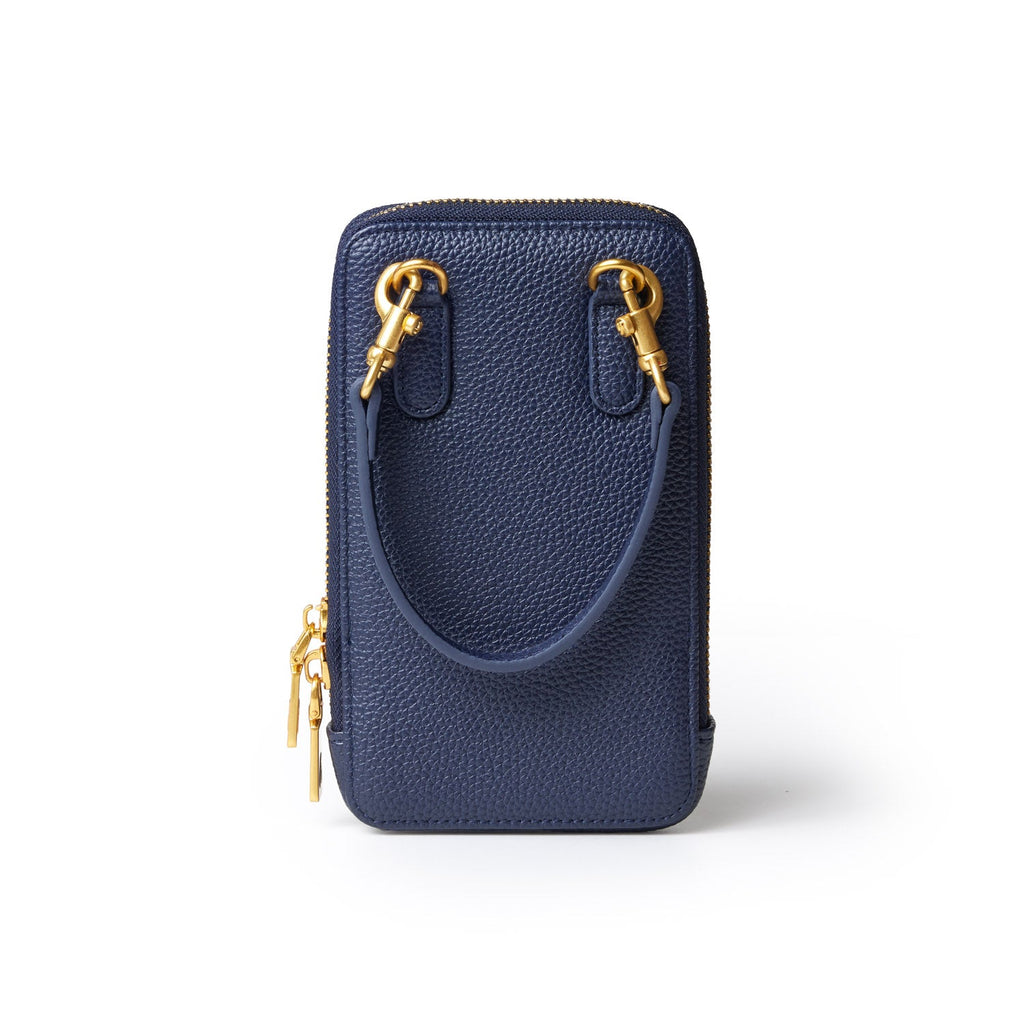 PEBBLE PHONE CROSSBODY - NAVY