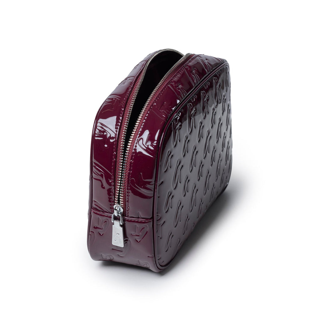 SMALL MONOGRAM TOILETRY BAG - MIRROR BURGUNDY