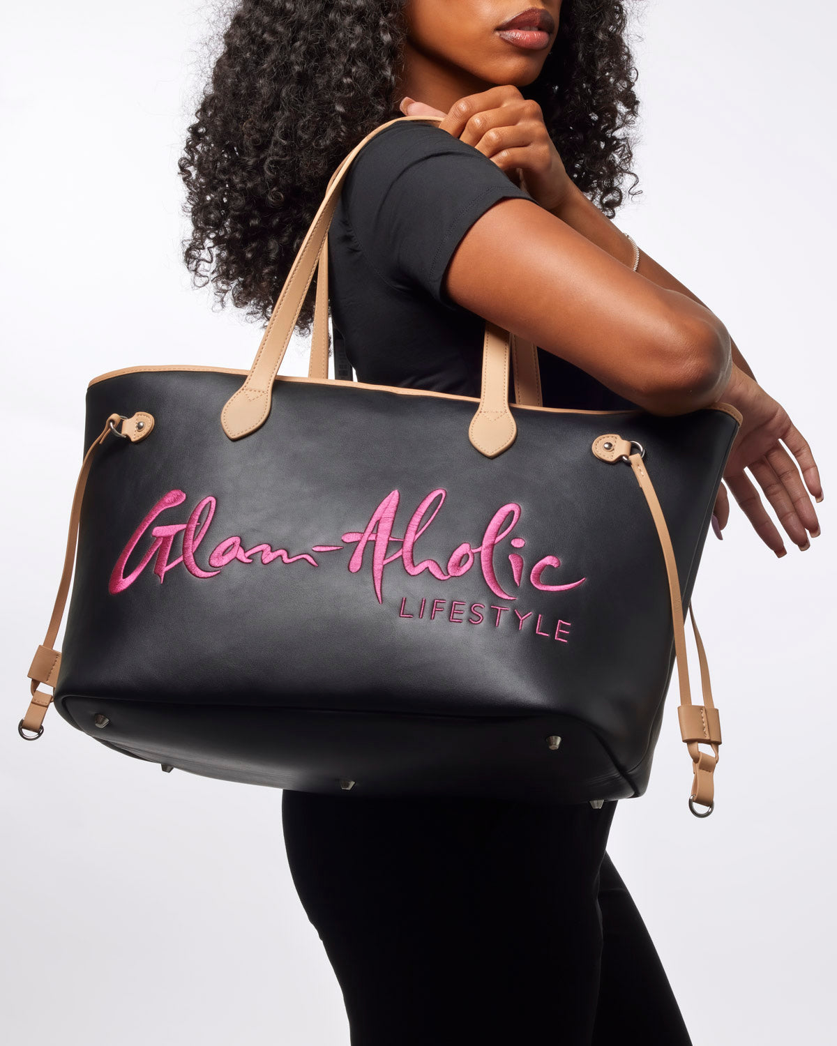 THE ORIGINAL GLAM TOTE - BLACK PINK