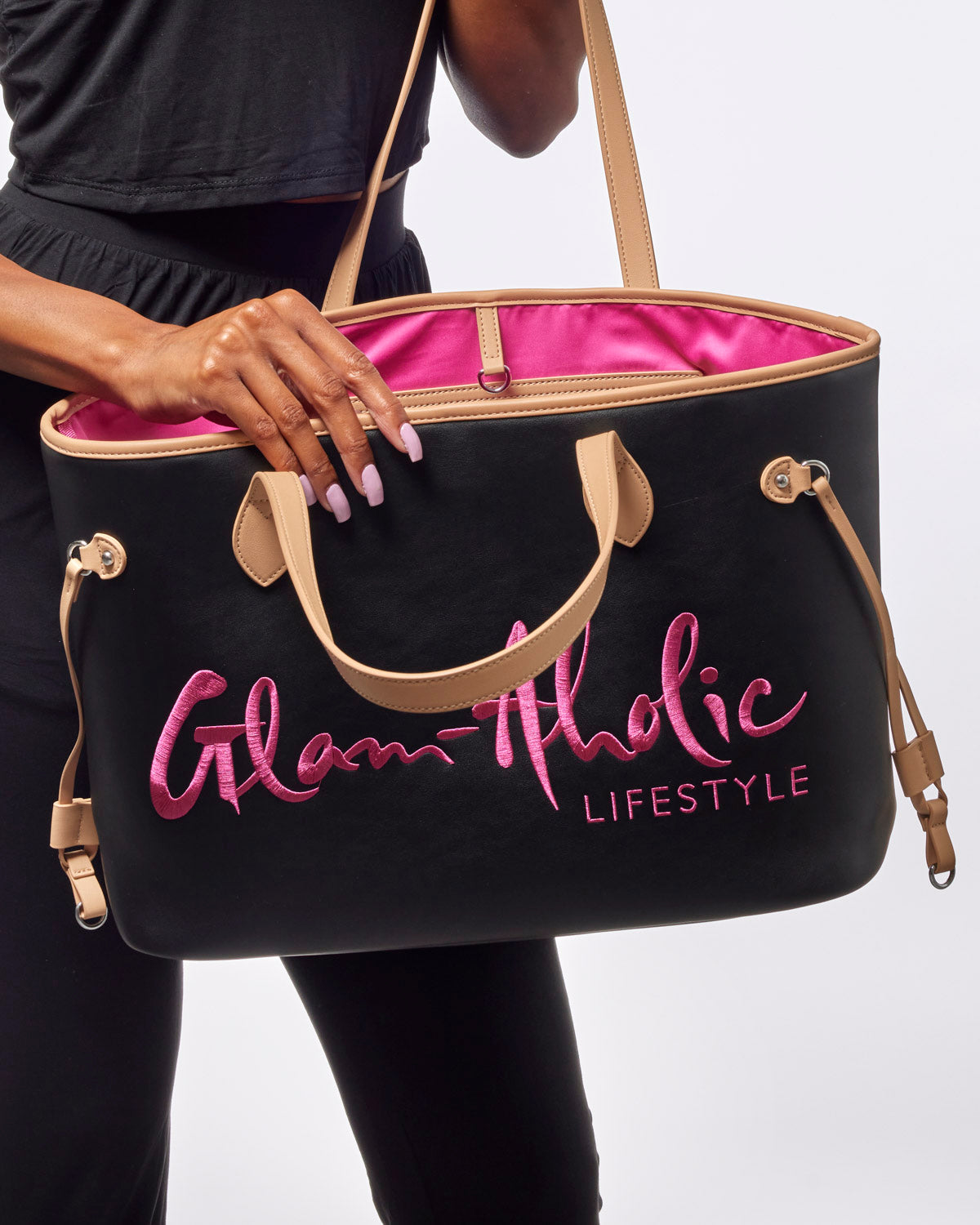 THE ORIGINAL GLAM TOTE - BLACK PINK