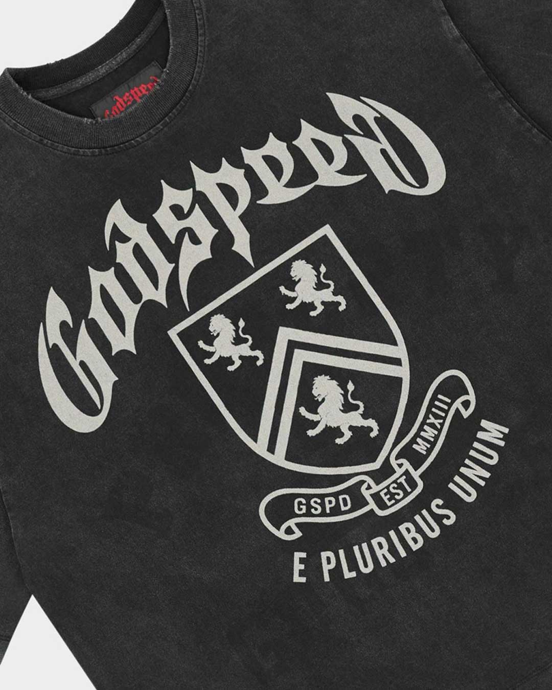 Godspeed Collegiate Tee Black Wash