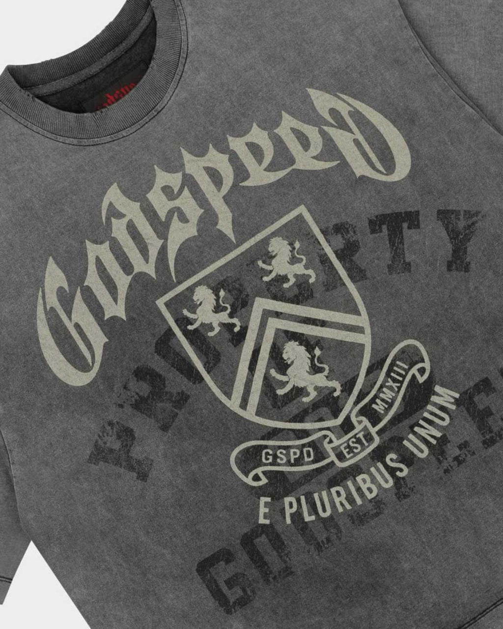 Godspeed Collegiate Tee Grey Wash