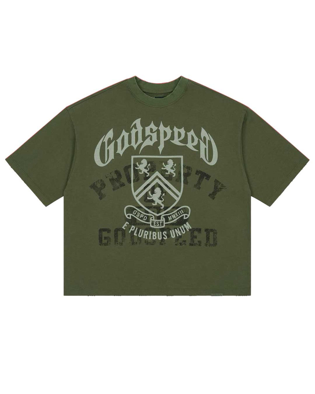 Godspeed Collegiate Tee Olive Wash