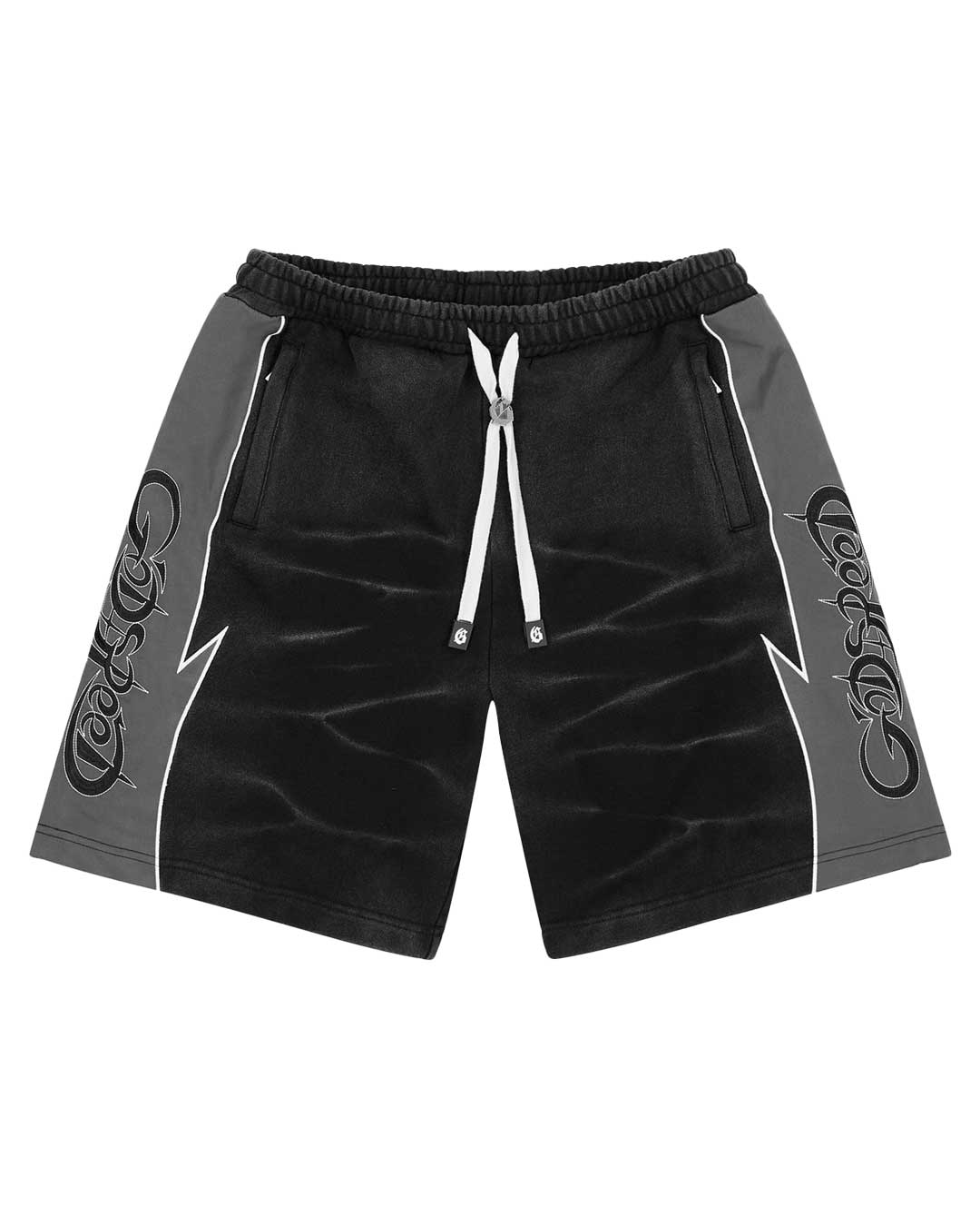 Godspeed Halftime Shorts V2 Black Acid Wash