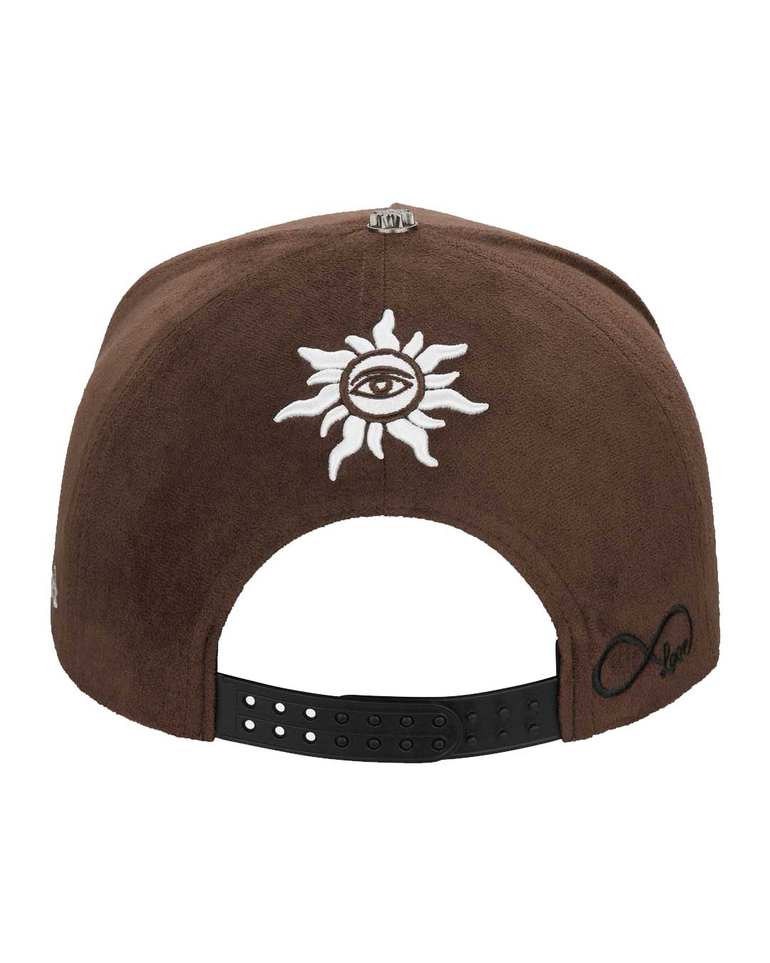 Godspeed Insignia Leather/Suede Hat Chocolate Brown/Black