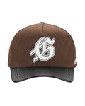 Godspeed Insignia Leather/Suede Hat Chocolate Brown/Black