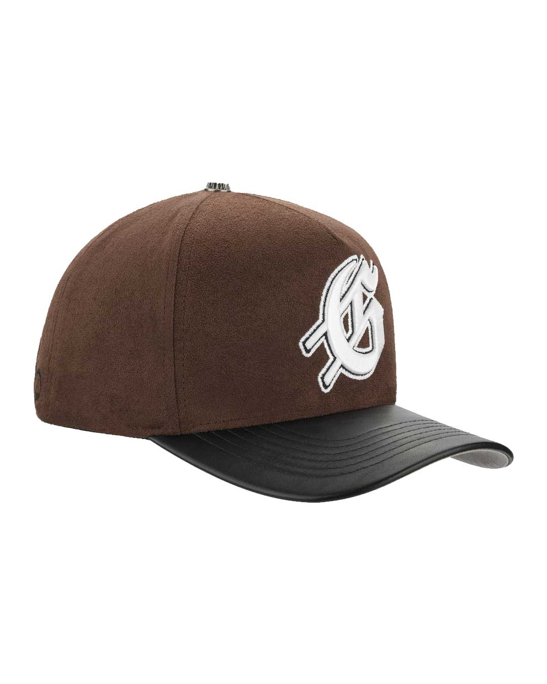 Godspeed Insignia Leather/Suede Hat Chocolate Brown/Black