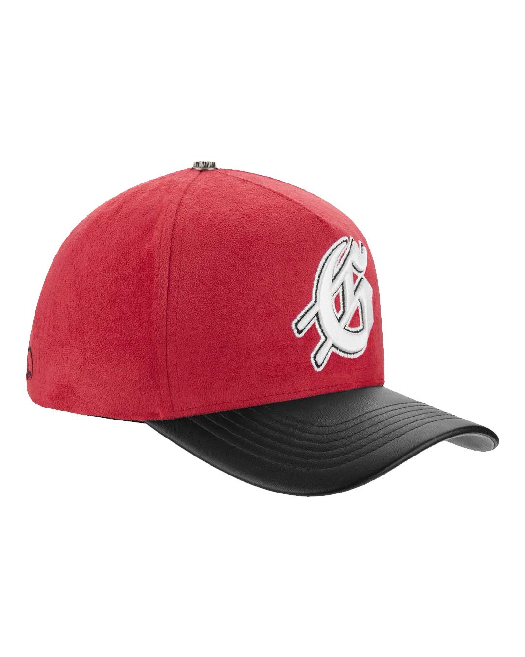 Godspeed Insignia Leather/Suede Hat Red/Black