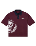Godspeed Oversized Victor Crest Polo Burgundy/Navy