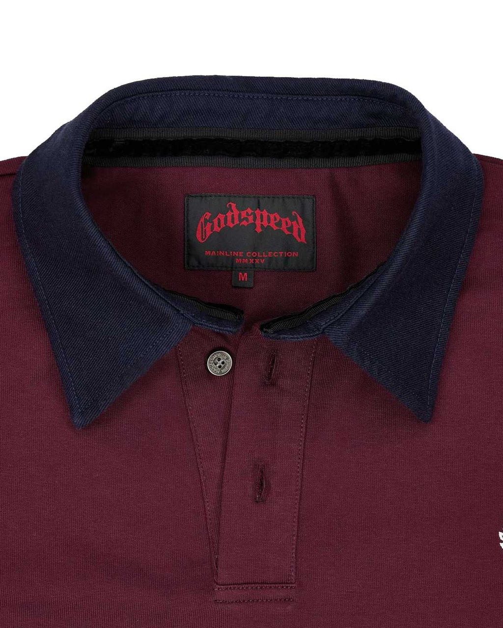 Godspeed Oversized Victor Crest Polo Burgundy/Navy