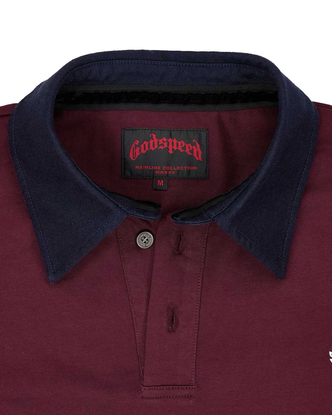Godspeed Oversized Victor Crest Polo Burgundy/Navy