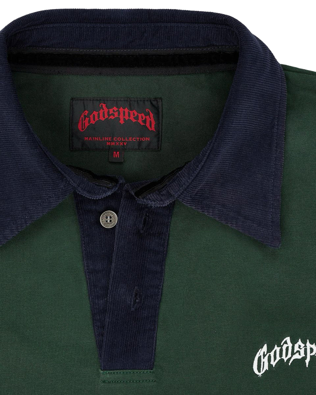 Godspeed Oversized Victor Crest Polo Green/Navy