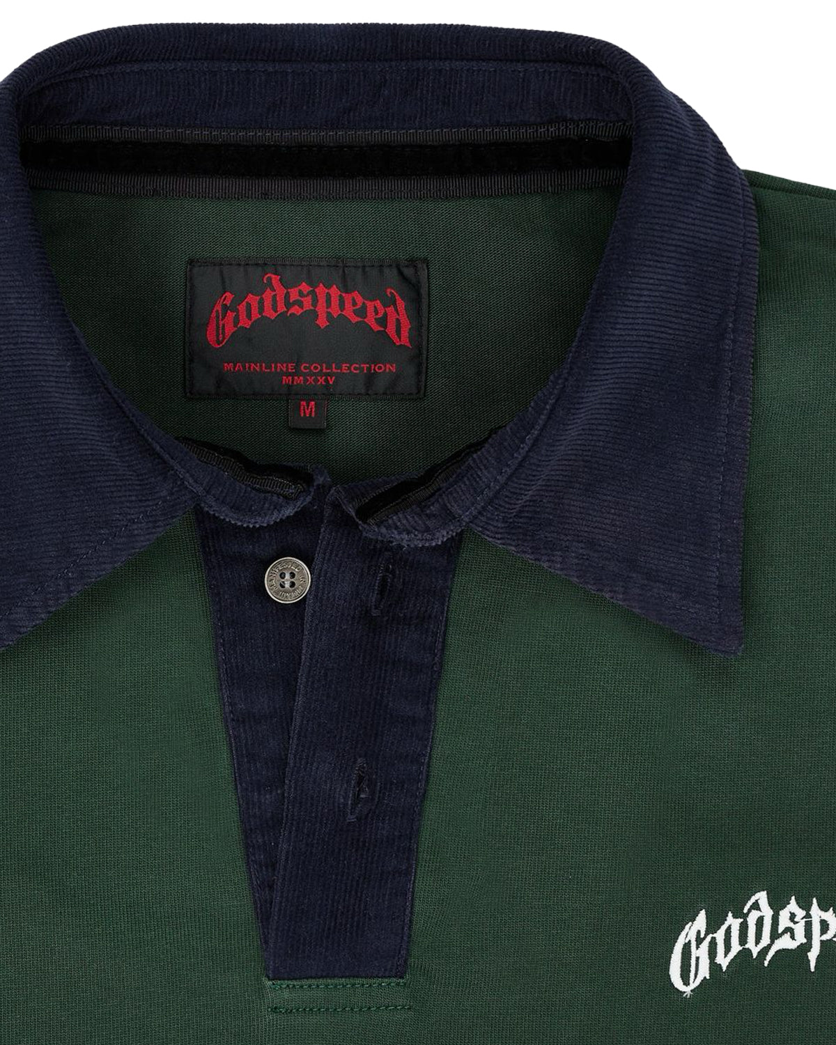 Godspeed Oversized Victor Crest Polo Green/Navy