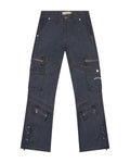 Godspeed Rockstar Flare Cargo Denim Raw Blue