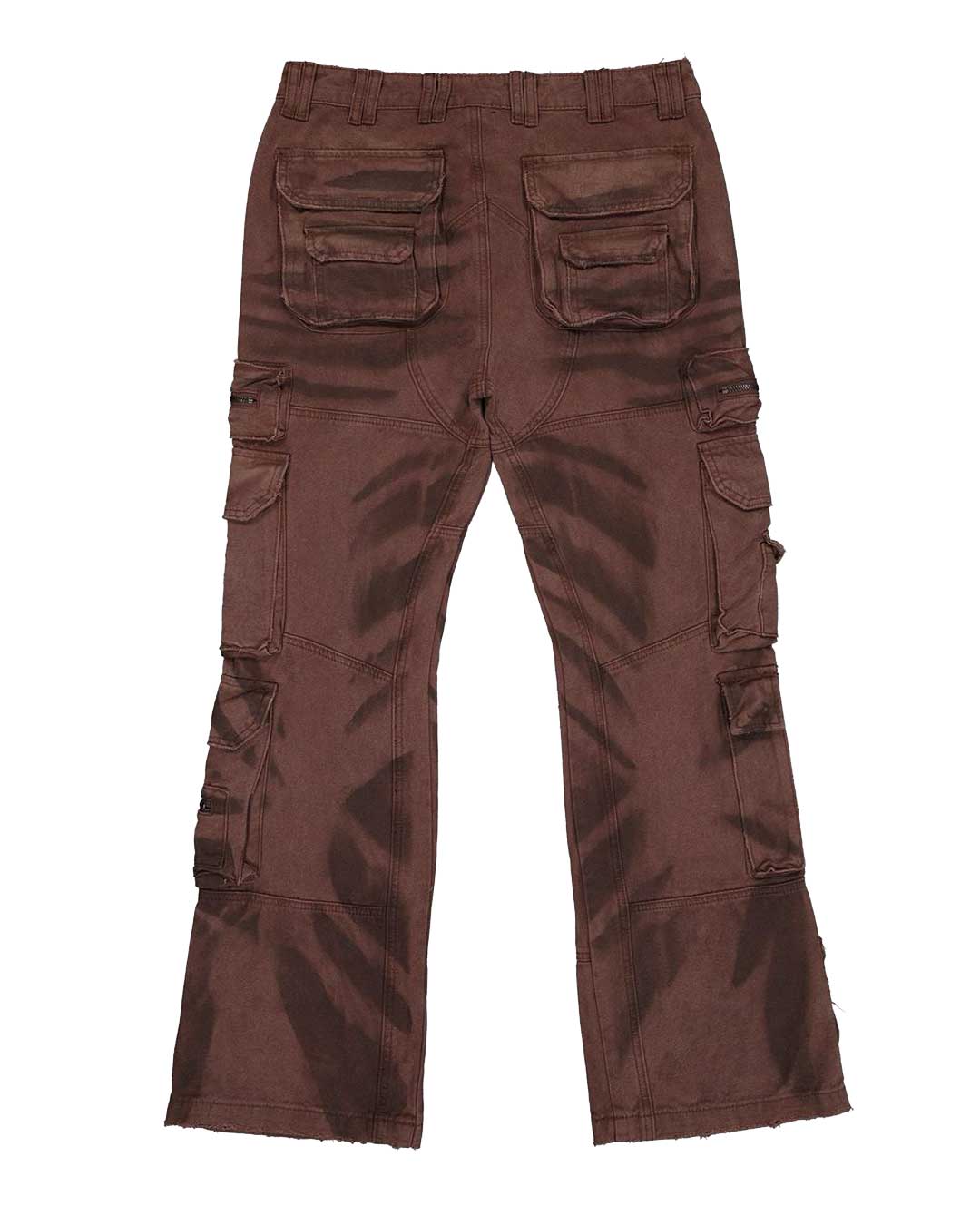 Godspeed Skidrow Flared Cargo Denim Pants Clay