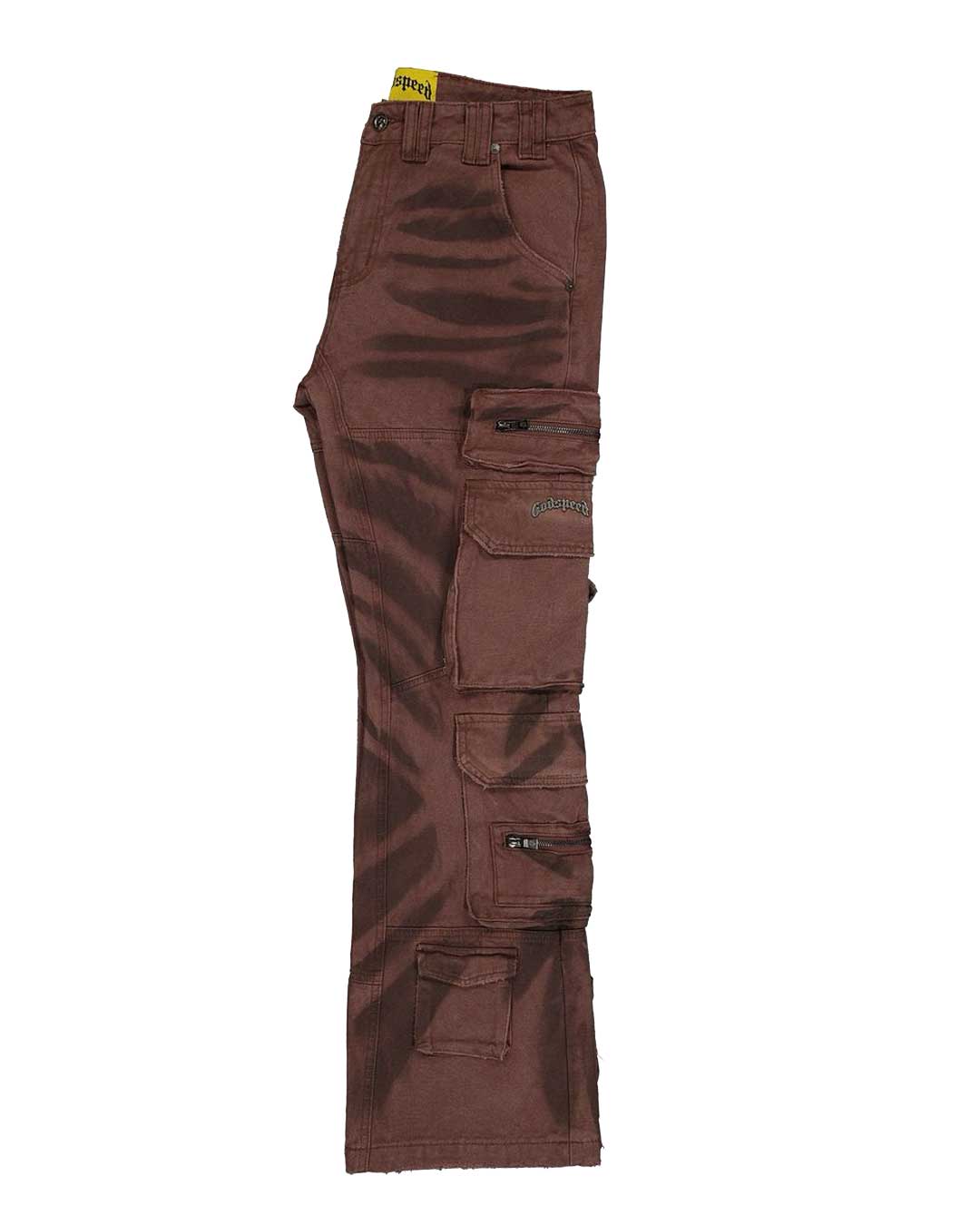 Godspeed Skidrow Flared Cargo Denim Pants Clay