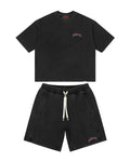 Godspeed Vital Short Set Black Wash Pink Logo