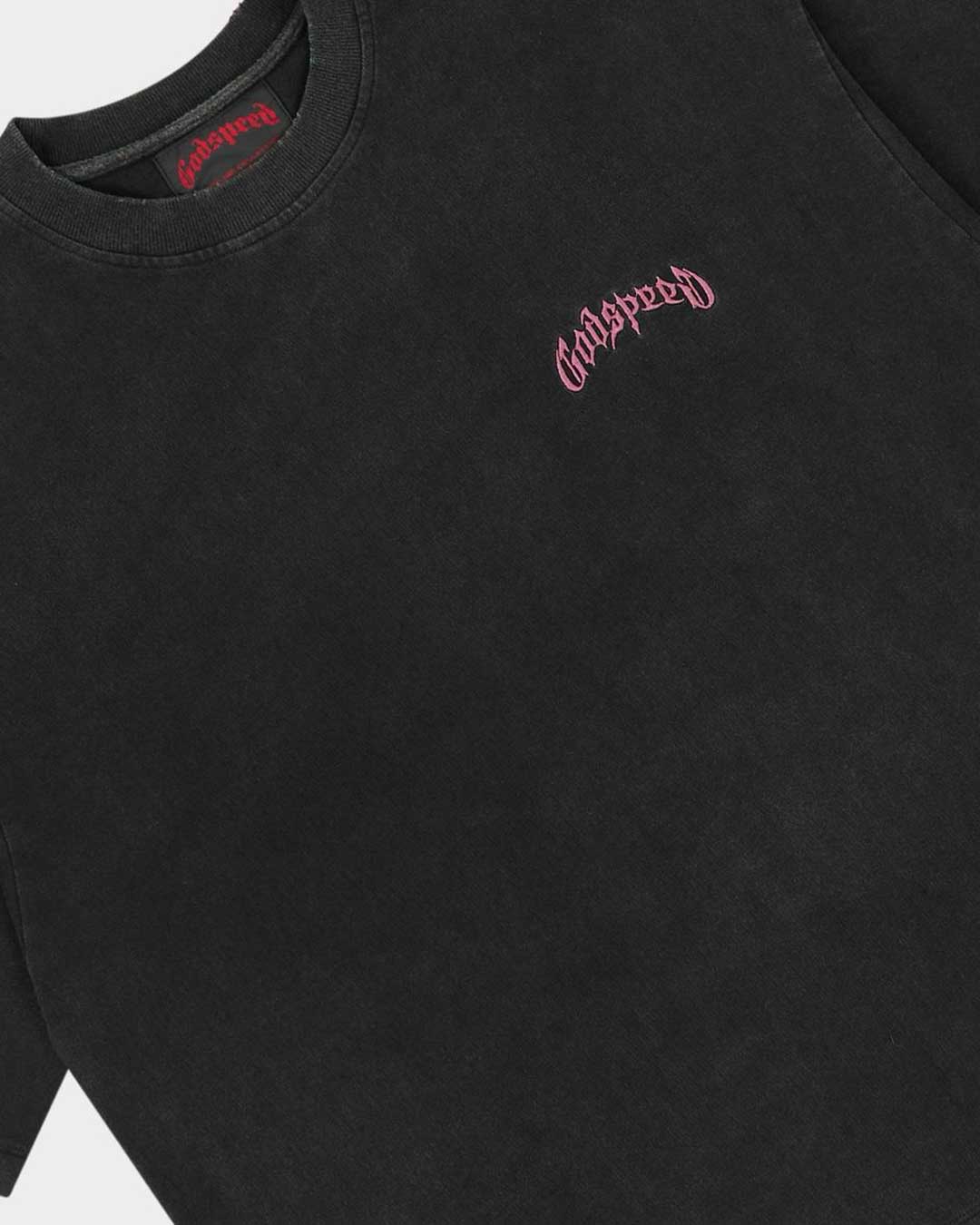 Godspeed Vital Short Set Black Wash Pink Logo