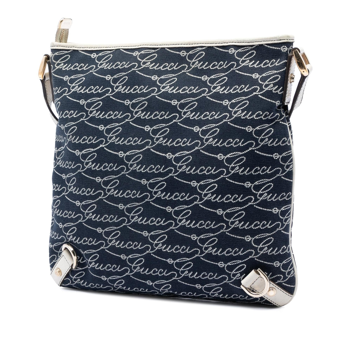 Gucci 85th Anniversary Denim Abbey D Ring Crossbody Bag - Blue