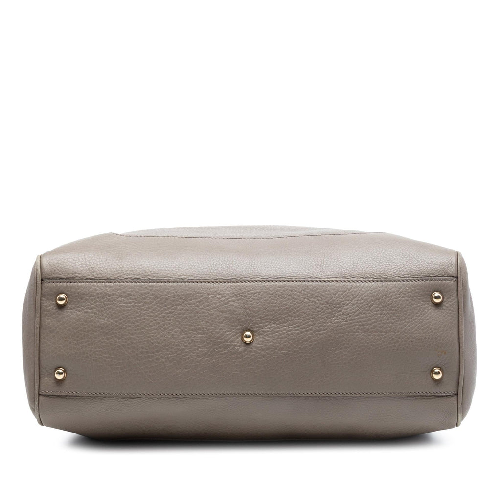 Gucci Calfskin Bamboo Diana Tote Bag - Brown