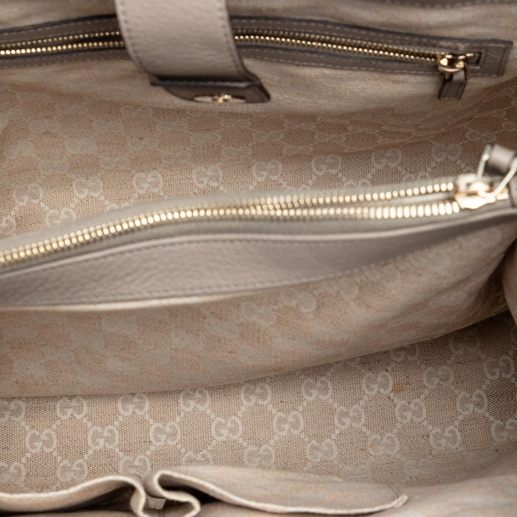 Gucci Calfskin Bamboo Diana Tote Bag - Brown