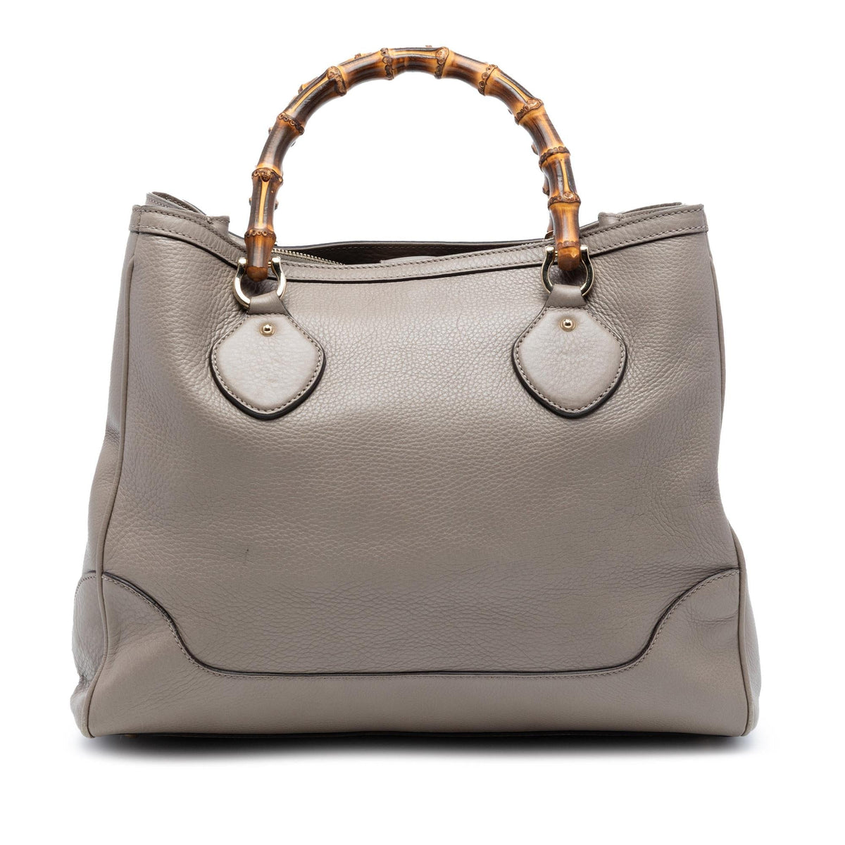 Gucci Calfskin Bamboo Diana Tote Bag - Brown