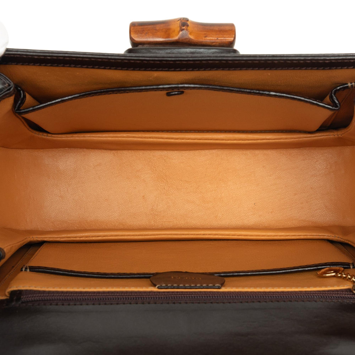 Gucci Calfskin Bamboo Night Satchel - Black