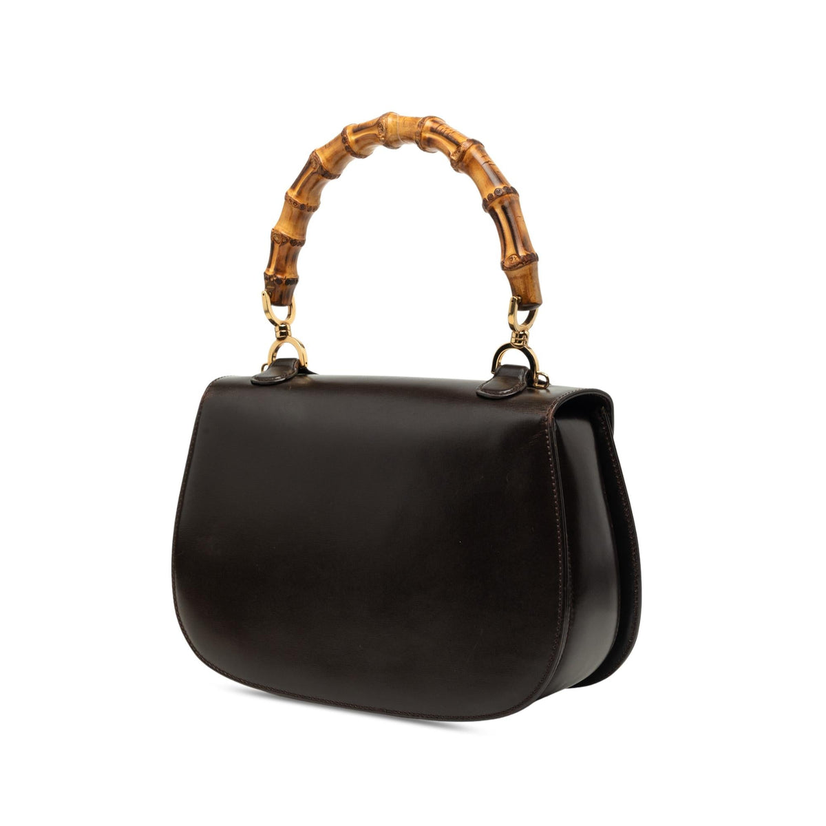 Gucci Calfskin Bamboo Night Satchel - Black