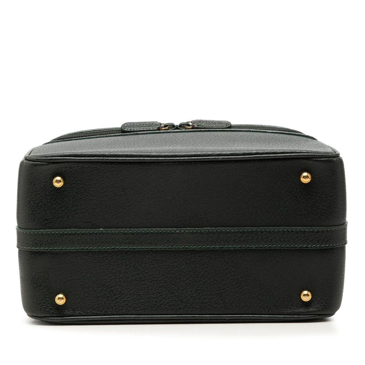 Gucci Calfskin Bamboo Vanity Bag - Green