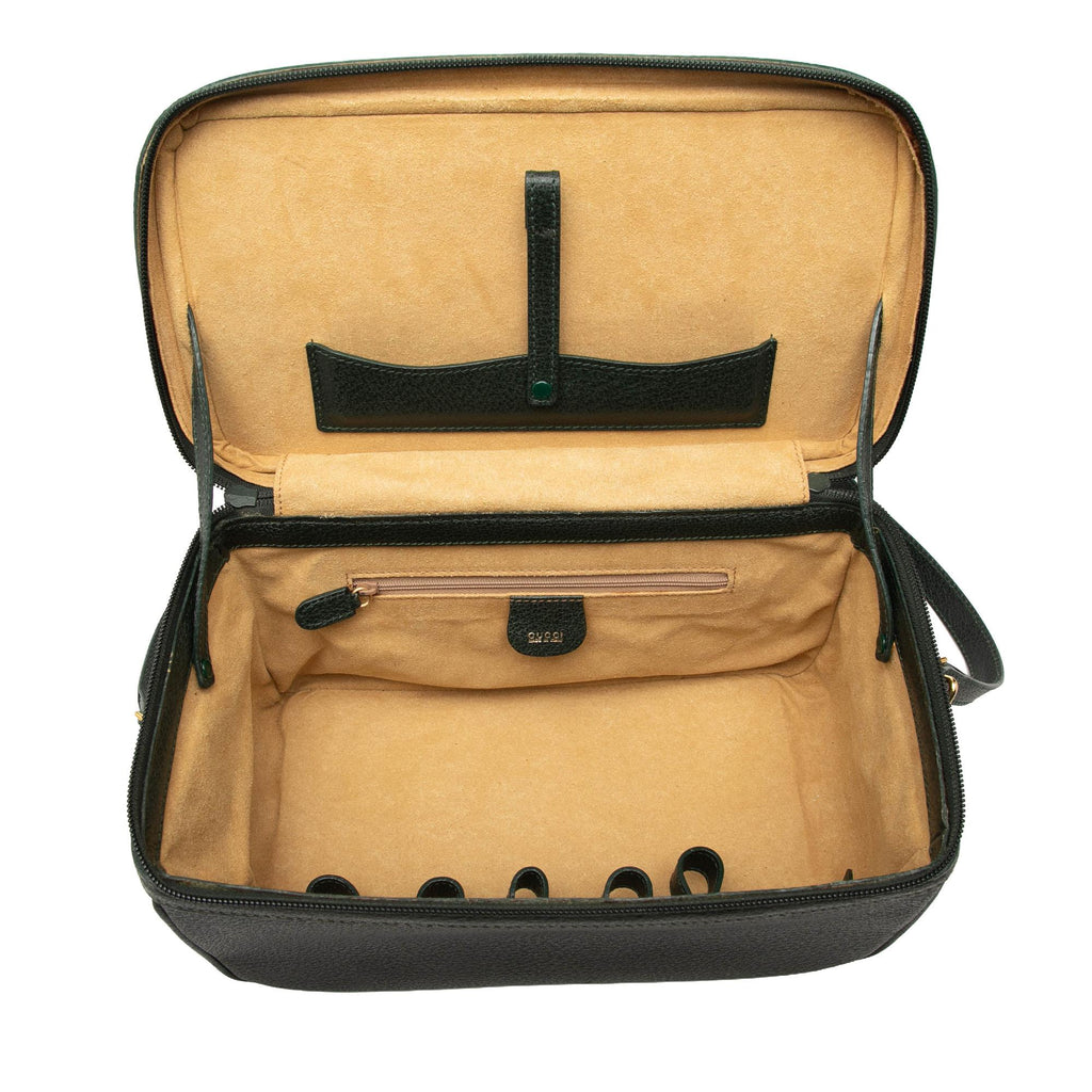Gucci Calfskin Bamboo Vanity Bag - Green