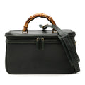 Gucci Calfskin Bamboo Vanity Bag - Green