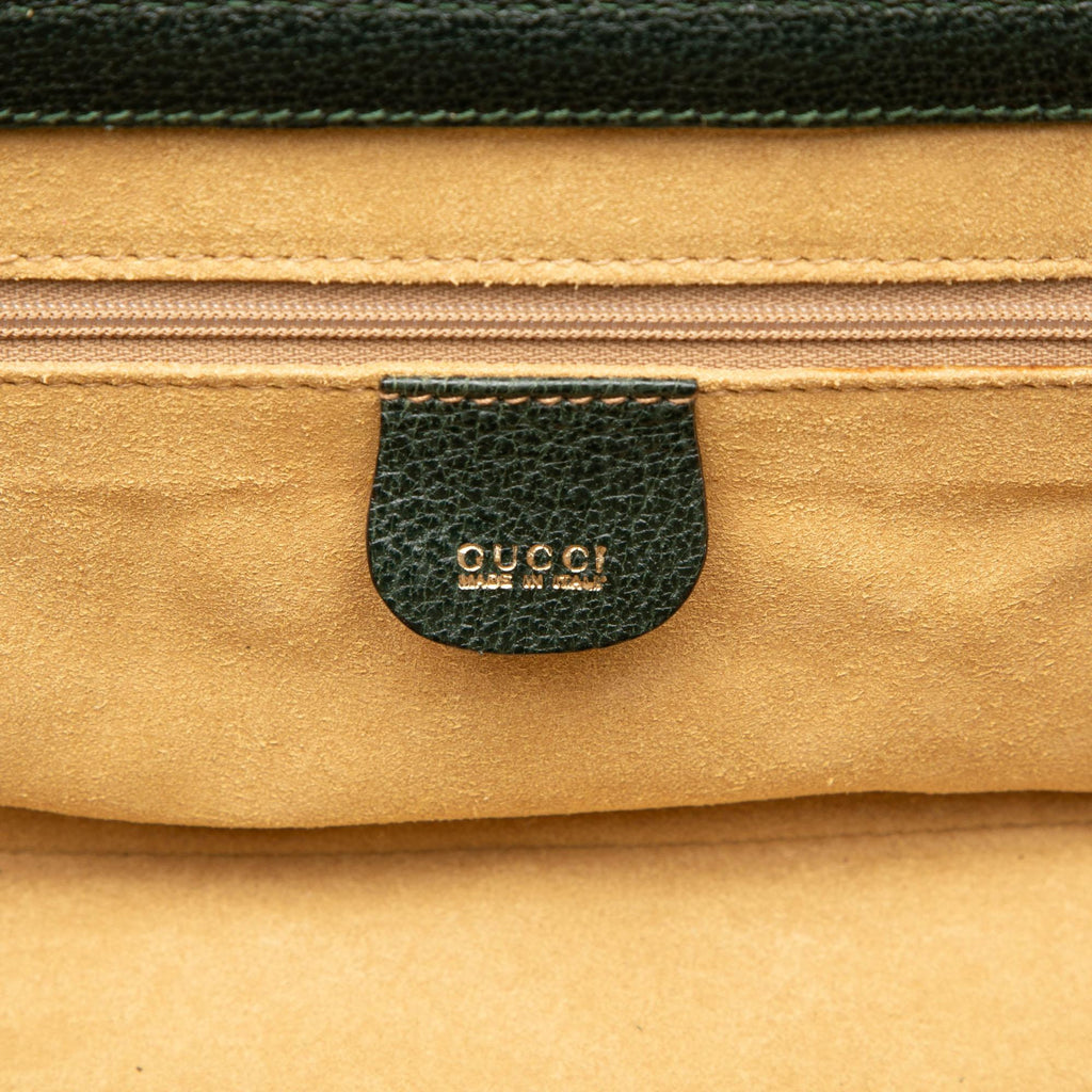 Gucci Calfskin Bamboo Vanity Bag - Green