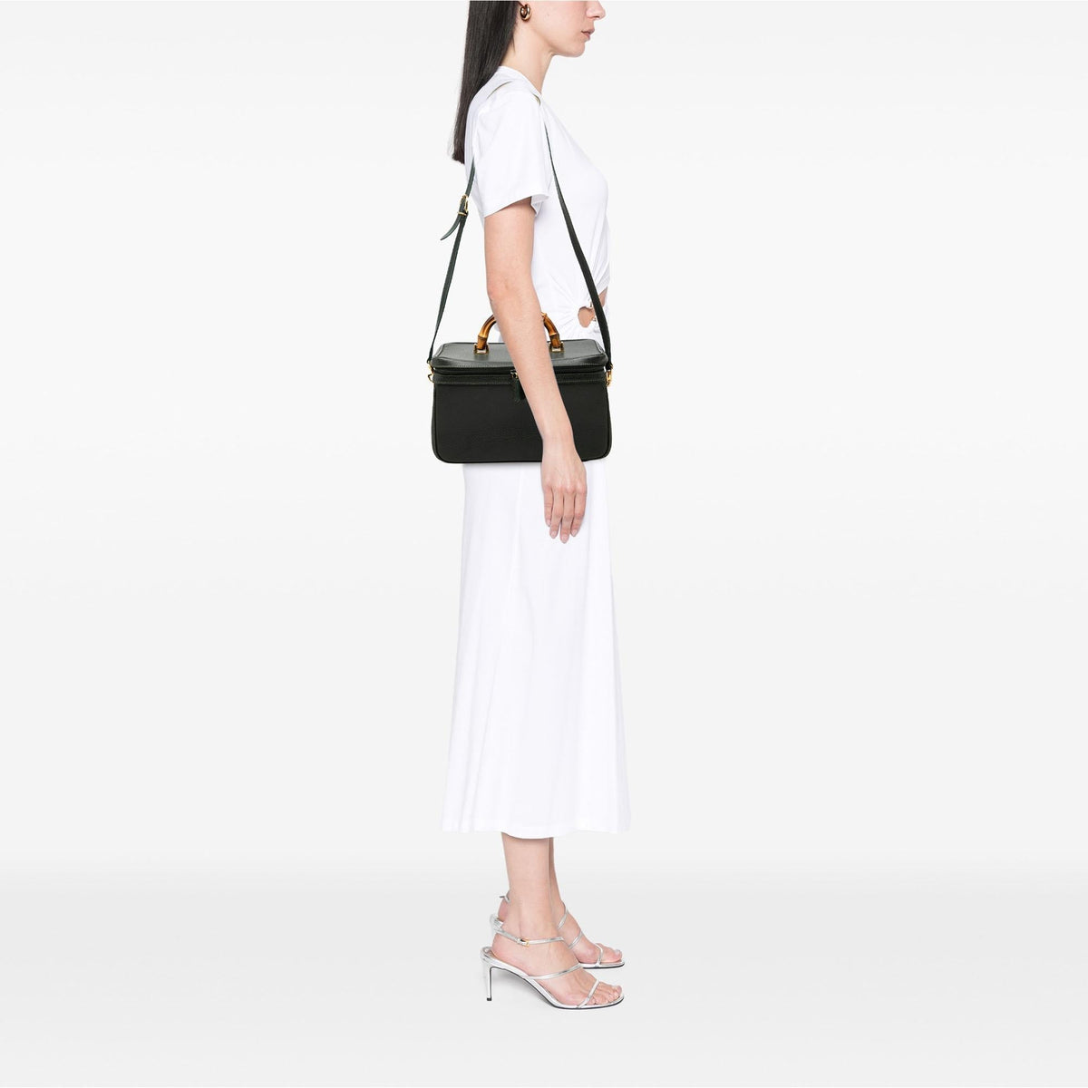 Gucci Calfskin Bamboo Vanity Bag - Green