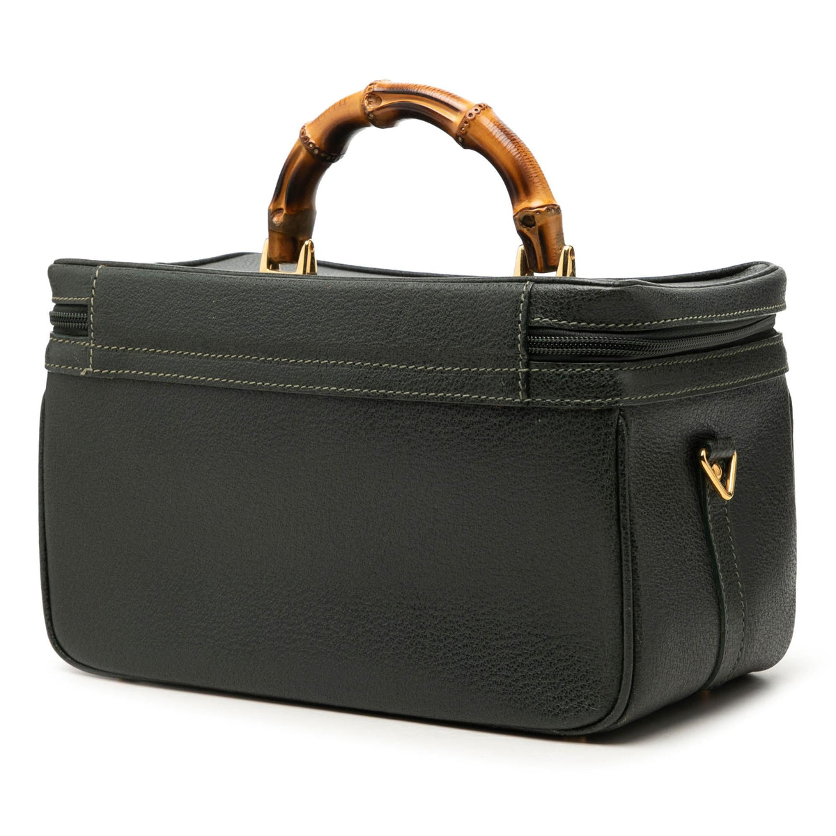 Gucci Calfskin Bamboo Vanity Bag - Green