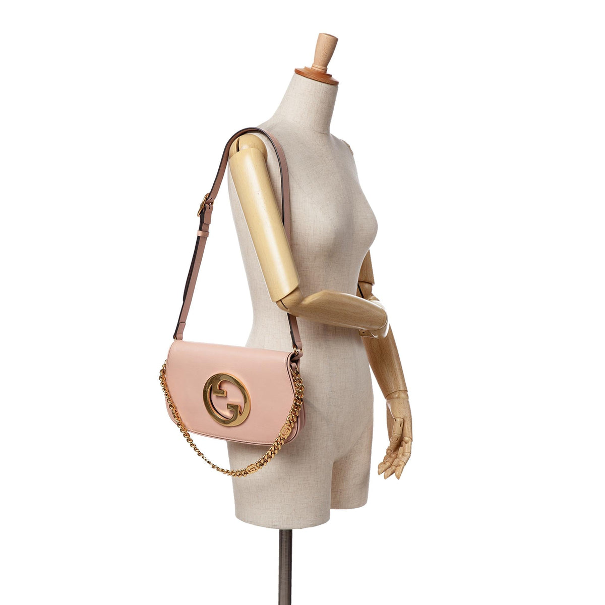 Gucci Calfskin Blondie Chain Satchel - Pink