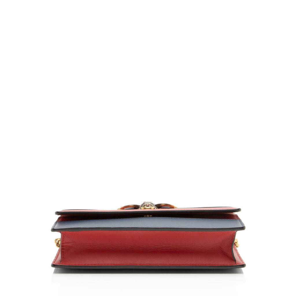 Gucci Calfskin Queen Margaret Wallet on Chain - Blue/Red/White