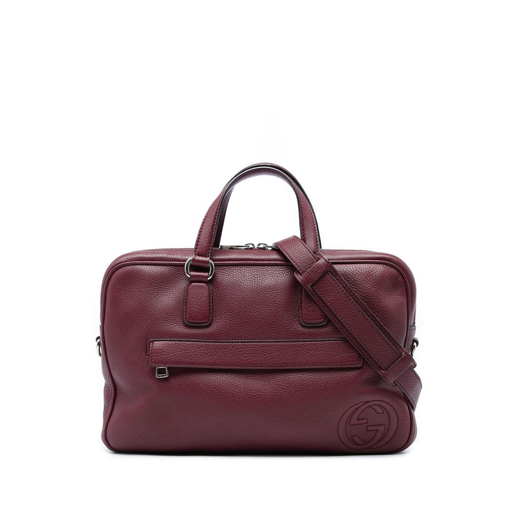 Gucci Calfskin Soho Briefcase - Red