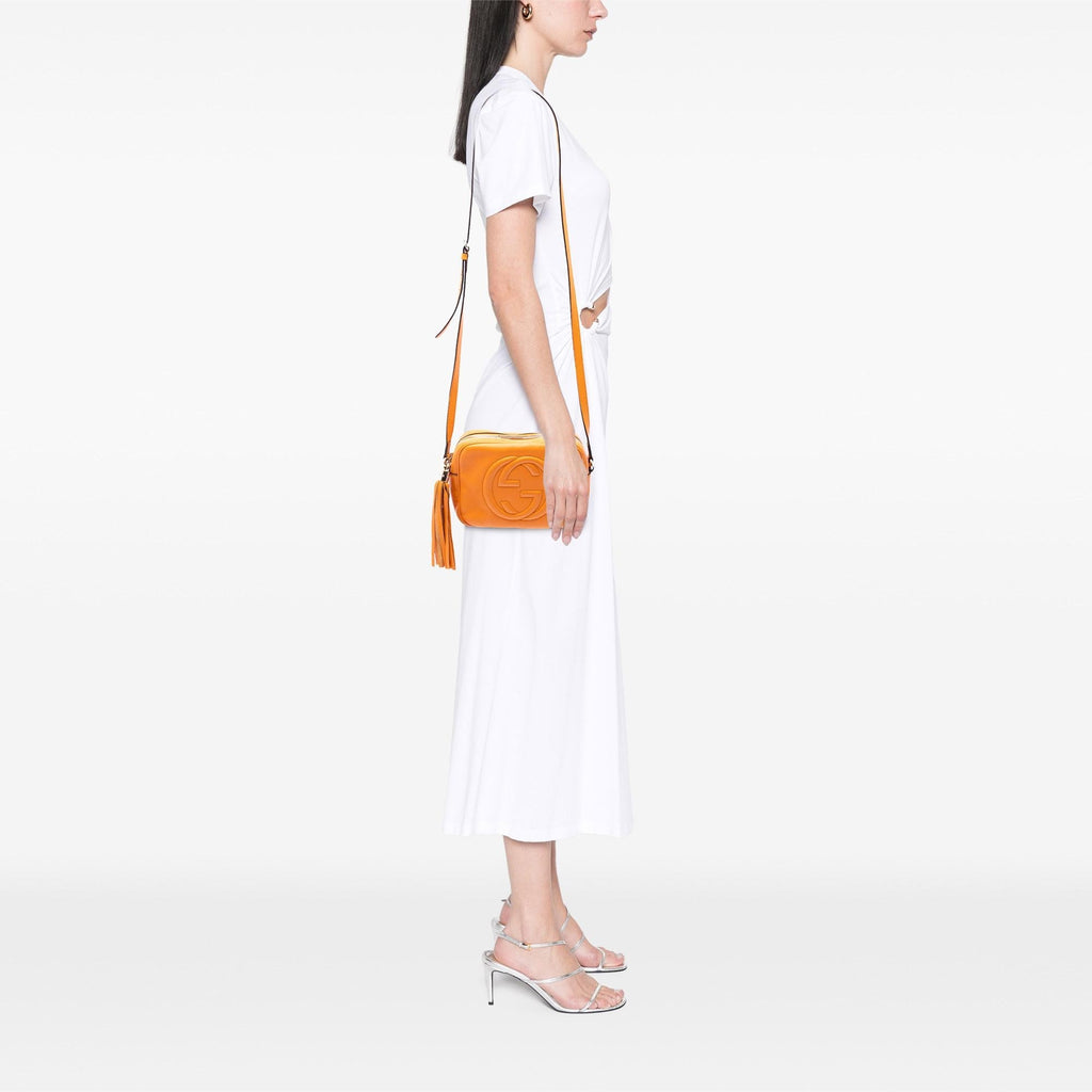 Gucci Calfskin Soho Disco Crossbody Bag - Orange