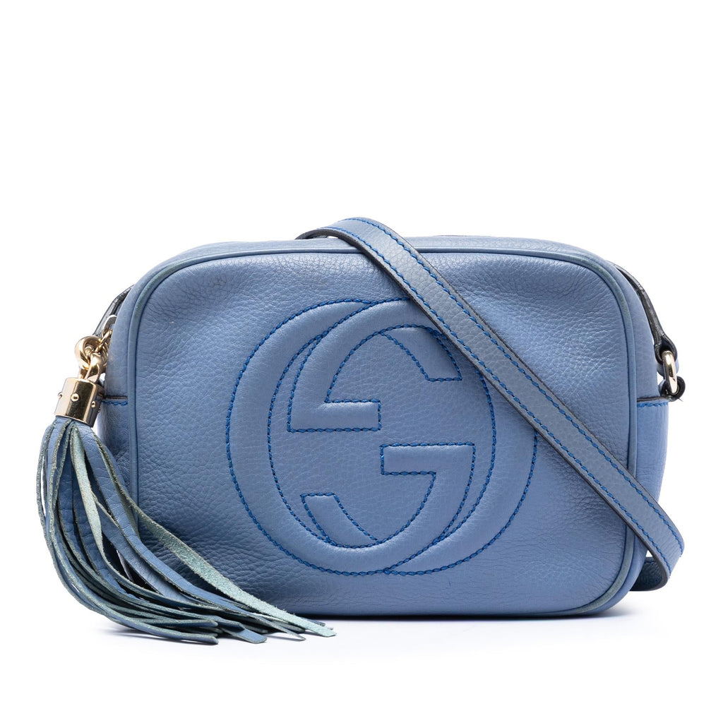 Gucci Calfskin Soho Disco Crossbody Bag - Blue