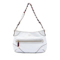 Gucci Calfskin Web Capri Ranch Kid Shoulder Bag - White