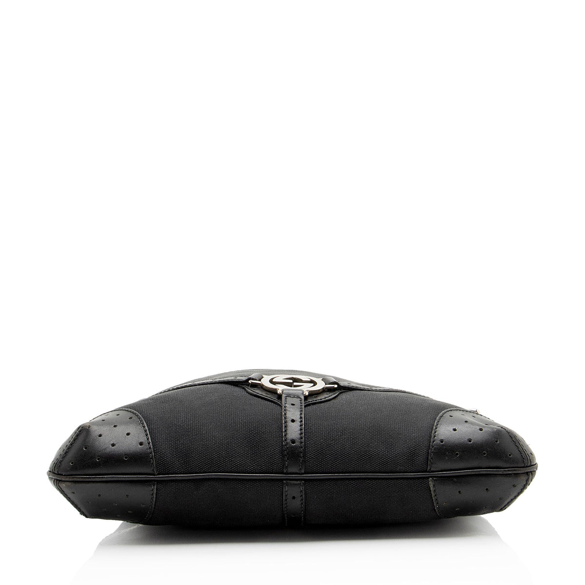 Gucci Canvas Reins Medium Shoulder Bag - Black