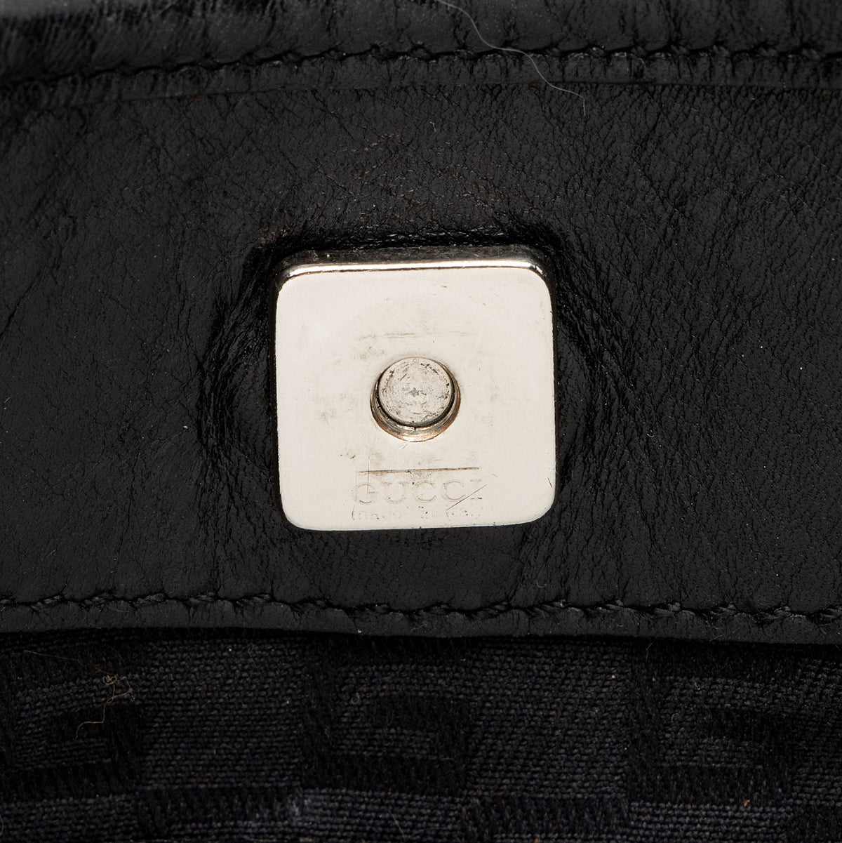 Gucci Canvas Reins Medium Shoulder Bag - Black