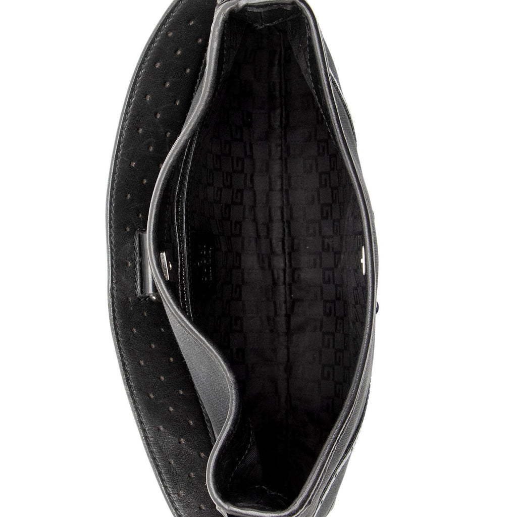 Gucci Canvas Reins Medium Shoulder Bag - Black