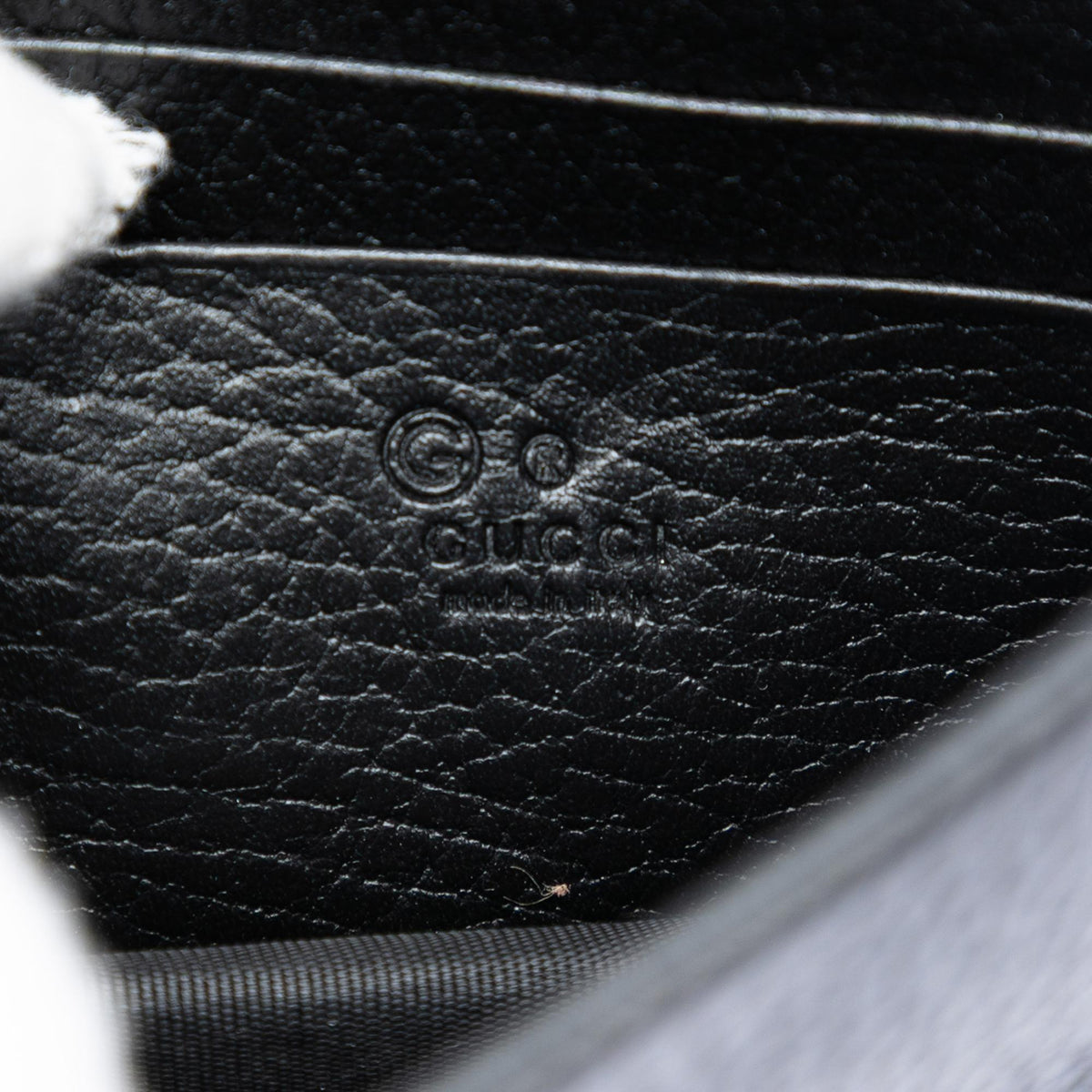 Gucci Dollar Calfskin Interlocking G Wallet on Chain - Black